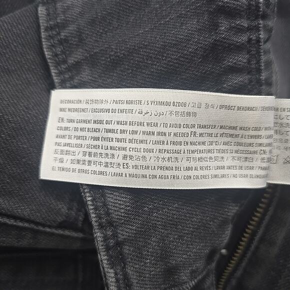 Hollister Ultra High-Rise Mini Skirt Size 11/w30 Black Denim Western Preppy - Picture 7 of 8